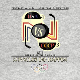 Miracles Do Happen Retro Hockey Tee Shirt T-Shirt